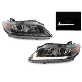 2013-2015 Honda Accord 2 Door Coupe - V6 Models OE Direct Replacement Black Projector Headlight