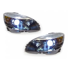 2008-2011 Mercedes C Class W204 Halogen Model DEPO Projector Headlight With Optional Xenon HID