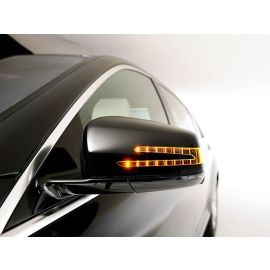 1994-2000 Mercedes C Class W202 SLS Style Painted LED Arrow Signal Mirror Cover With Step Light