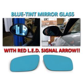 2007-2009 Mercedes E Class W211 Red Arrow LED Blue Glass Side Mirrors Upgrade