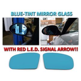  2002-2005 Mercedes M Class W163 Red Arrow LED Blue Glass Side Mirrors Upgrade