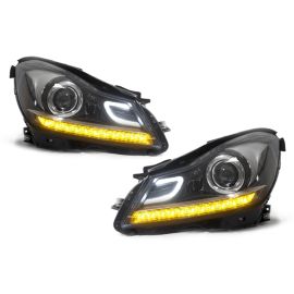 2012-2014 Mercedes C Class W204 Halogen Model DEPO Projector Headlight With Optional Xenon HID