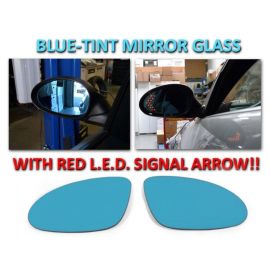 2007-2009 Mercedes S Class W221 Red Arrow LED Blue Glass Side Mirrors Upgrade