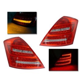 2007-2009 Mercedes S Class W221 Facelift Style Red/Clear or Red/Smoke LED Rear Tail Light
