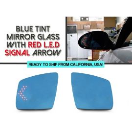 2012-2014 Mercedes M Class W166 Red Arrow LED Blue Glass Side Mirrors Upgrade