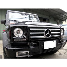 1990-2006 Mercedes G Class Wagon W460 / W463 Painted Headlight Bezel with LED DRL Daytime Running Light
