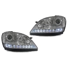 2006-2008 Mercedes M Class W164 DEPO LED Strip Projector Headlight With Optional Xenon HID