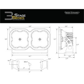 SS3 Dual-Pod Bracket Kit