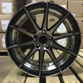 W528 1045 Black Machined Face inner graved with gold rivert 18x8.0 ET 35 CB73.1 5x114.3