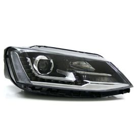 VW Jetta 6 Projector Headlights - Black - LED Euro Hybrid