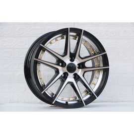 W515 1044 Black Machined Face inner graved with gold rivert 18x8.0 ET 35 CB73.1 5x114.3