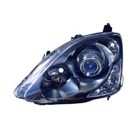 JDM Black Projector Headlight For 2002-2005 Honda Civic 3D Si HB Hatchback - Black