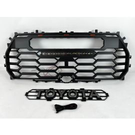 Fits 2022 Toyota Tundra TRD Style Front Grill with LED Bar ABS Unpainted 