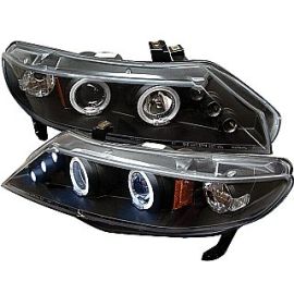 Honda Civic Projector Headlights with LED Halos 06-08 (SEDAN)