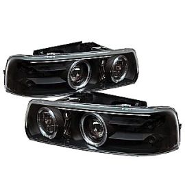 Chevy Silverado Projector Headlights Dual LED Halos 99-02