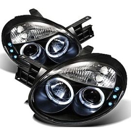 Dodge Neon Projector Headlights Dual LED Halos 03-05