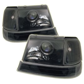 1998-2001 Ford Ranger Black Housing Projector Headlights