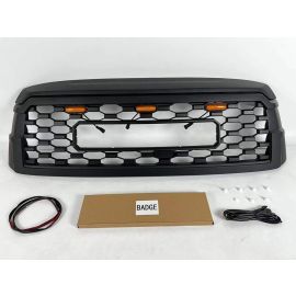 Fits 08-22 Toyota Sequoia TRD Replica Style Front Grill - ABS Unpainted with LED DRL Lights