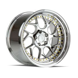 Aodhan 18x9.5  DS01 5x114.3 +22 Vaccum w/Gold Rivets Wheels (Set of 4)