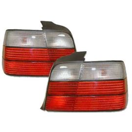 BMW E36 Rear Tail Lights Red/Clear