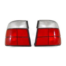BMW E34 Red/Clear Tail Lights