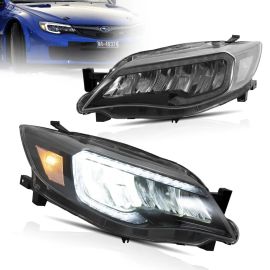 08-14 Subaru Impreza WRX 3th Gen (GE/GV/GH/GR) Vland LED Reflection Bowl HeadLights Chrome