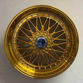 W883 Gold Machined Lip With Silver Rivert 20x8.5 ET35 5x120/114.3 CB73.1