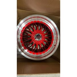 W885 Red Machined Lip With Silver Rivert 20x9.5 ET35 5x120/114.3