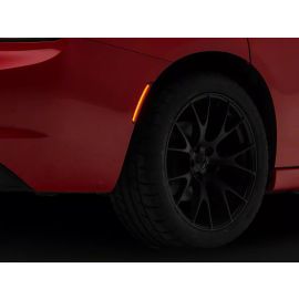 ZenDC7 For Dodge Charger 2015-2023 Animation Fender Bumper LED Side Marker Lights Includes Front and Rear Smoked