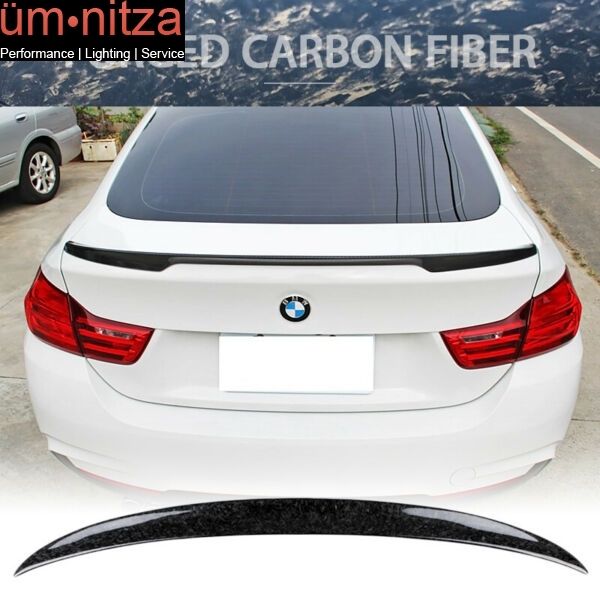 Fits 2015-2019 BMW F36 Gran Coupe 4D Votex Style Trunk Spoiler Rear Wing Carbon Fiber, Black