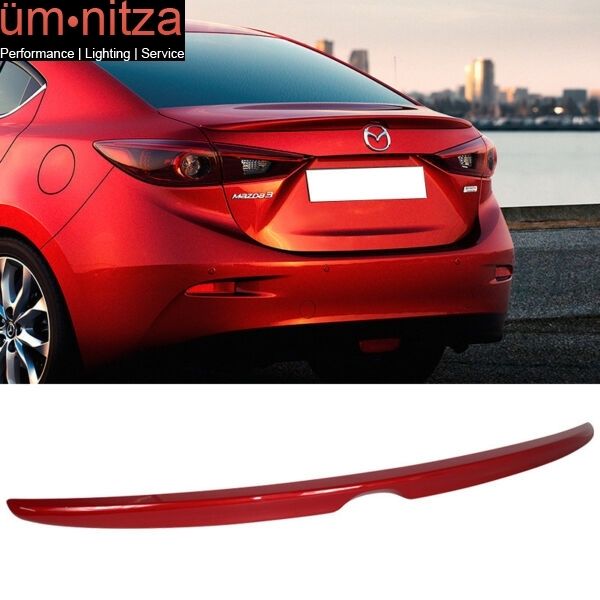 Fits Mazda 3 OE Factory Painted Trunk Spoiler #41V Soul Red Metallic