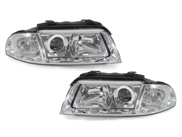 1999-2001 Audi A4 B5.5 / 00-02 S4 DEPO Euro ECODE Projector Headlight With Clear  Corner Lens