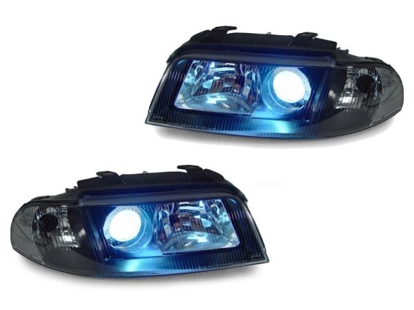 1999-2001 Audi A4 B5.5 / 00-02 S4 DEPO Xenon Model OEM Replacement D2S  Projector Headlight With Clear Corner Lens