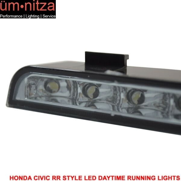 Fits 06-11 Civic Mugen RR Style Front Bumper Kit + LED Daytime Running Lamp  DRL