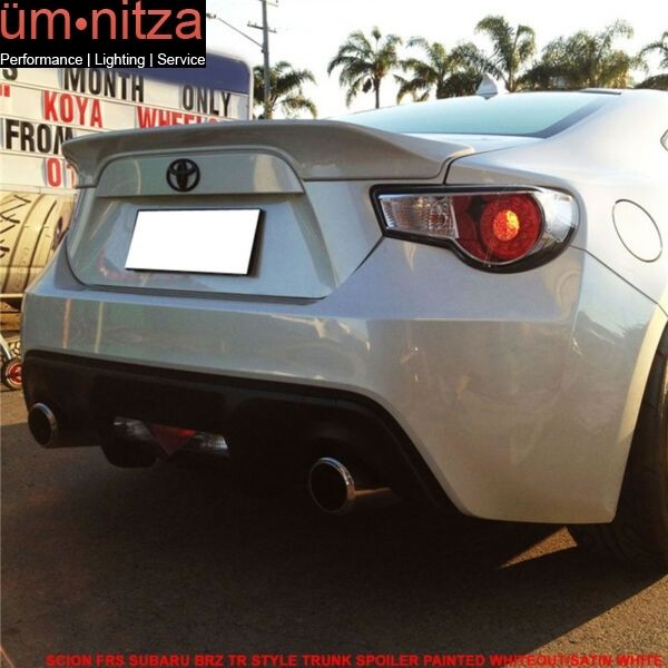 Fits 13-14 Scion FRS BRZ Painted Whiteout Satin White Trunk Spoiler TR #37J