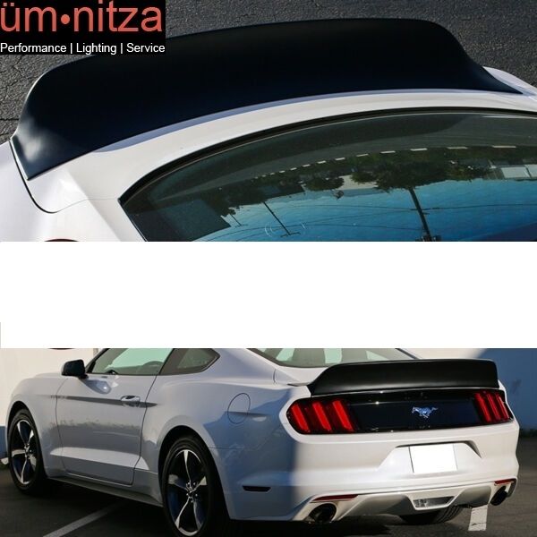 Fits 15-23 Ford Mustang Coupe IKON Style Matte Black Duckbill Trunk Spoiler  PP