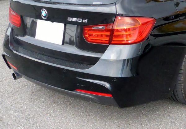  ABS Rear Bumper Protector BMW 3-Serie F31 Touring 9/2012-  'M-Sport' 'Ribbed' Black : Automotive