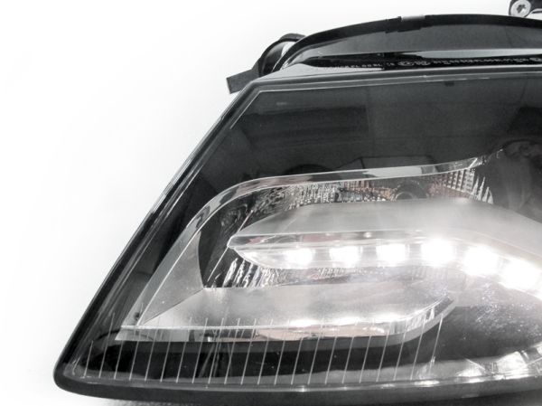 dictionary Insight Suburb 09-12 AUDI A4 B8 RS4 STYLE LED STRIP DRL STYLE PROJECTOR BLACK HEADLIGHTS
