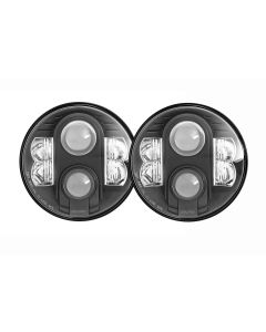 Jeep Headlights: 7" Round LED Hi/Lo (07-18 JK)