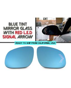 2003-2007 Porsche Cayenne 955 Red Arrow LED Blue Glass Side Mirrors Upgrade