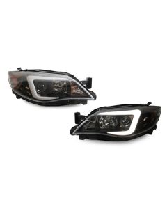 2008-2011 Subaru Impreza / 2008-2014 Impreza WRX White "C" LED Light Bar Projector Headlight For Stock Halogen Model