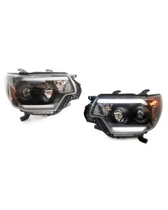 2012-2015 Toyota Tacoma LED Plasma Light Bar Black Projector Headlights X Pre Runner