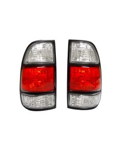 2000-2004 Toyota Tundra Red/Clear Rear Tail Lights 