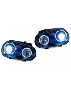 1999-2005 VW Golf / GTi Mk. 4 DEPO Projector Glass Lens Angel Halo Headlight With Optional Xenon HID