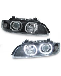 1997-2003 Fit BMW 5 Series E39 DEPO Projector V3 F30 Style LED Angel Halo U Ring Headlight With Optional Xenon HID