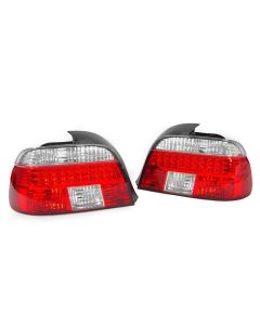 1997-2000 Fit BMW E39 5 Series 4D Sedan Facelift Look DEPO Red/Clear or Red/Smoke LED Tail Light