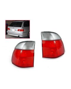 1999-2000 Fit BMW E39 5 Series 5 Doors Wagon DEPO Red/Clear Euro Tail Light