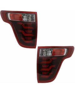 11-15 FORD Explorer LED Taillights w/ LED Light Bar - Red/Black/White DOT SAE