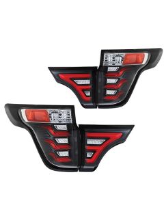 11-15 FORD Explorer LED Taillights 4 pc Set - Clear/Black/Red DOT SAE