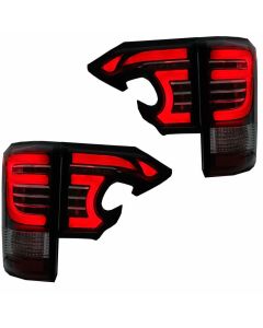 2015-2017 FORD F150 Black LED Taillights w/ Red Tube Bar